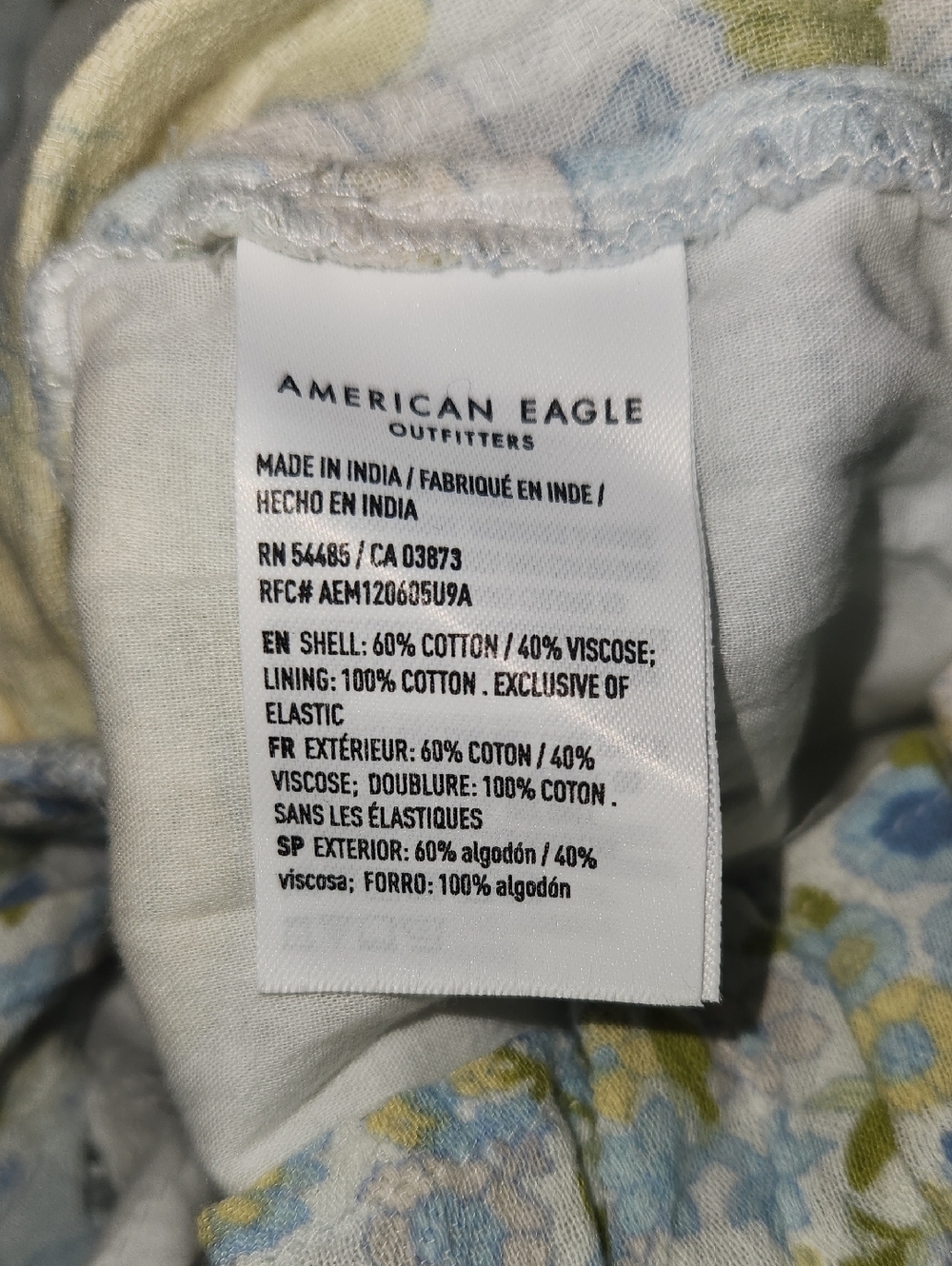 NWT American Eagle Floral Romper One Piece Ruffle Hem Cutout Outfit Shorts M - Picture 6 of 6